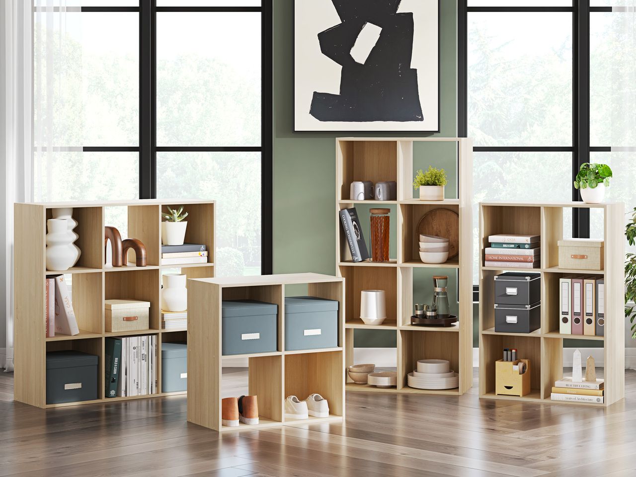 Piperton Four Cube Organizer In Tan EA24442X2