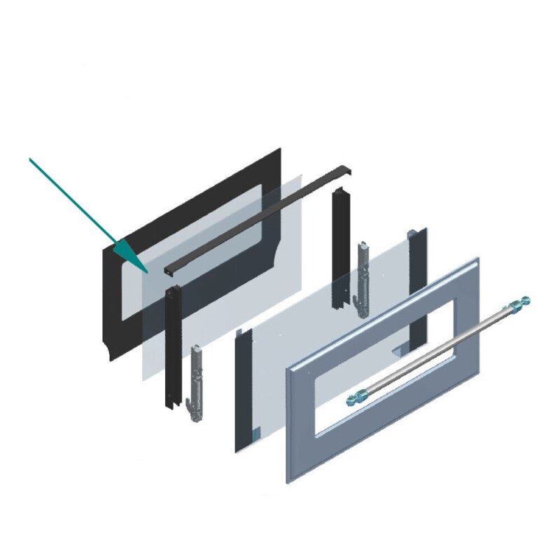 Intermediate Door Glass for UOV 80 E3 Ovens EA7814006110000