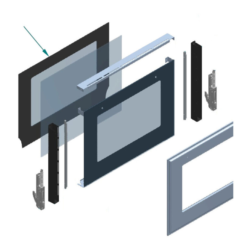 Inside Door Glass of UOV 76 E3 Oven Doors EA7814030110000