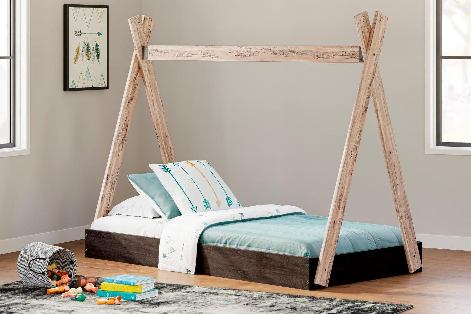 Piperton White And Natural Twin Tent Bed in Box EB1221121