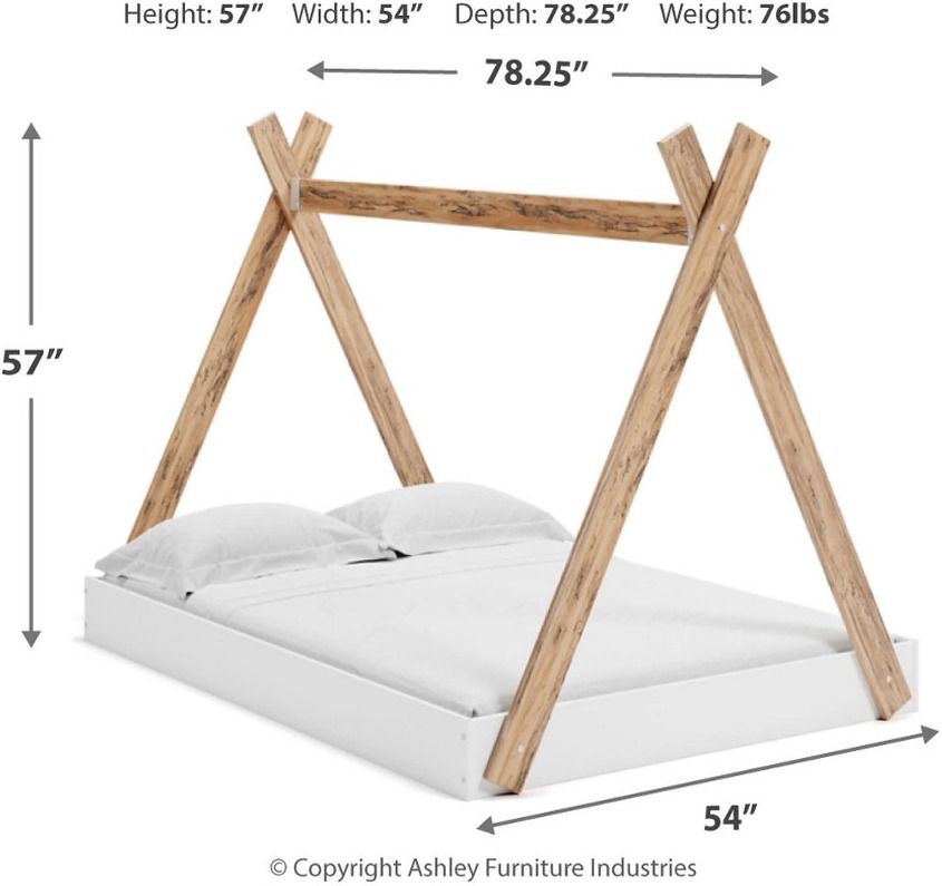 Piperton White And Natural Full Tent Bed in Box EB1221122