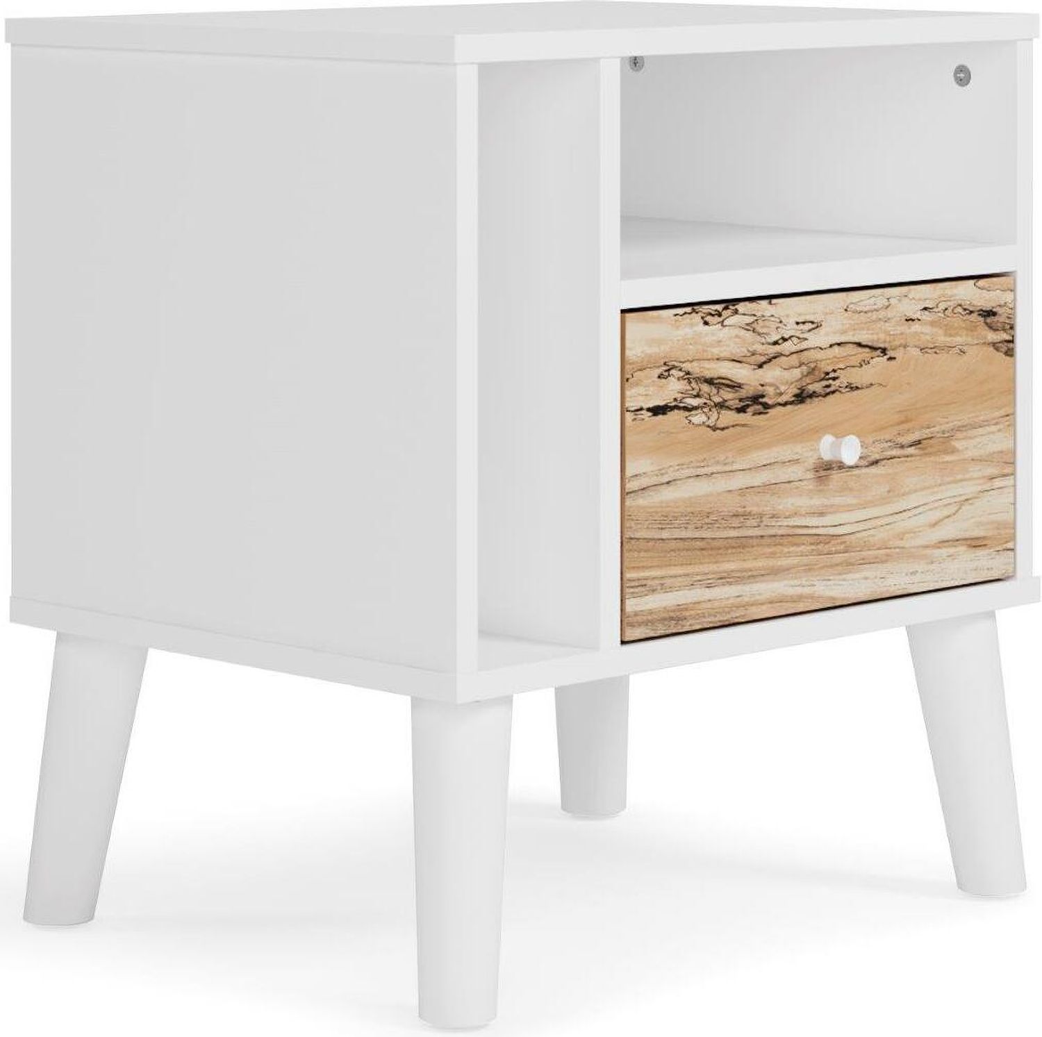 Piperton Two-Tone Brown/White One Drawer Night Stand EB1221291