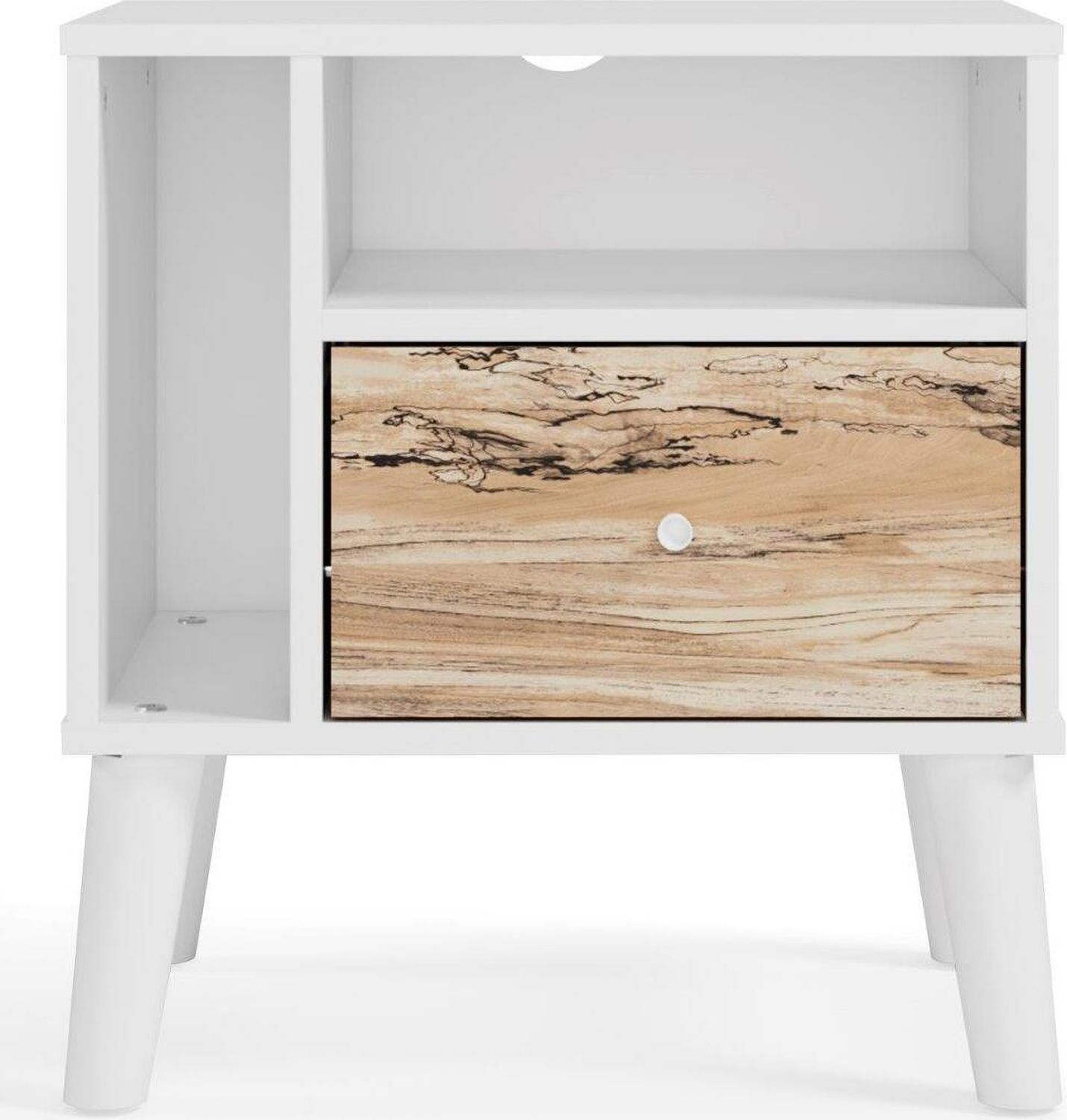 Piperton Two-Tone Brown/White One Drawer Night Stand EB1221291