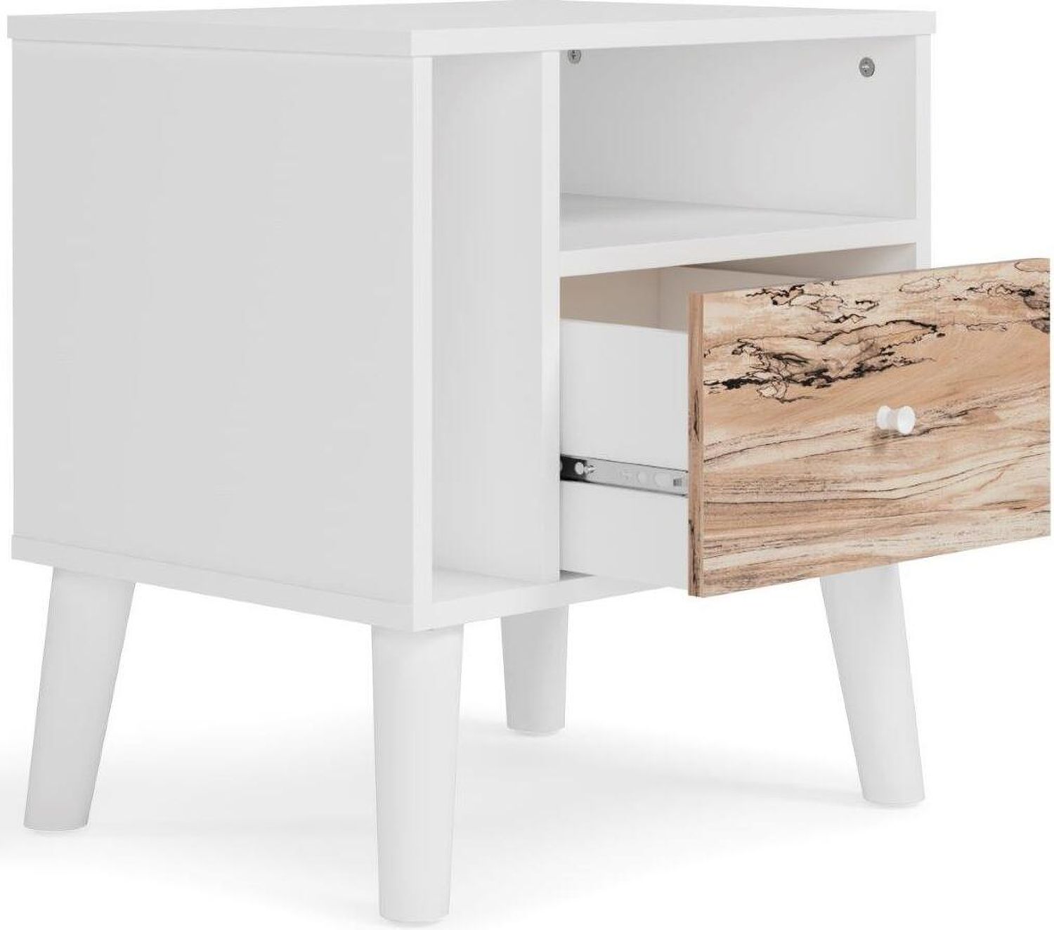 Piperton Two-Tone Brown/White One Drawer Night Stand EB1221291