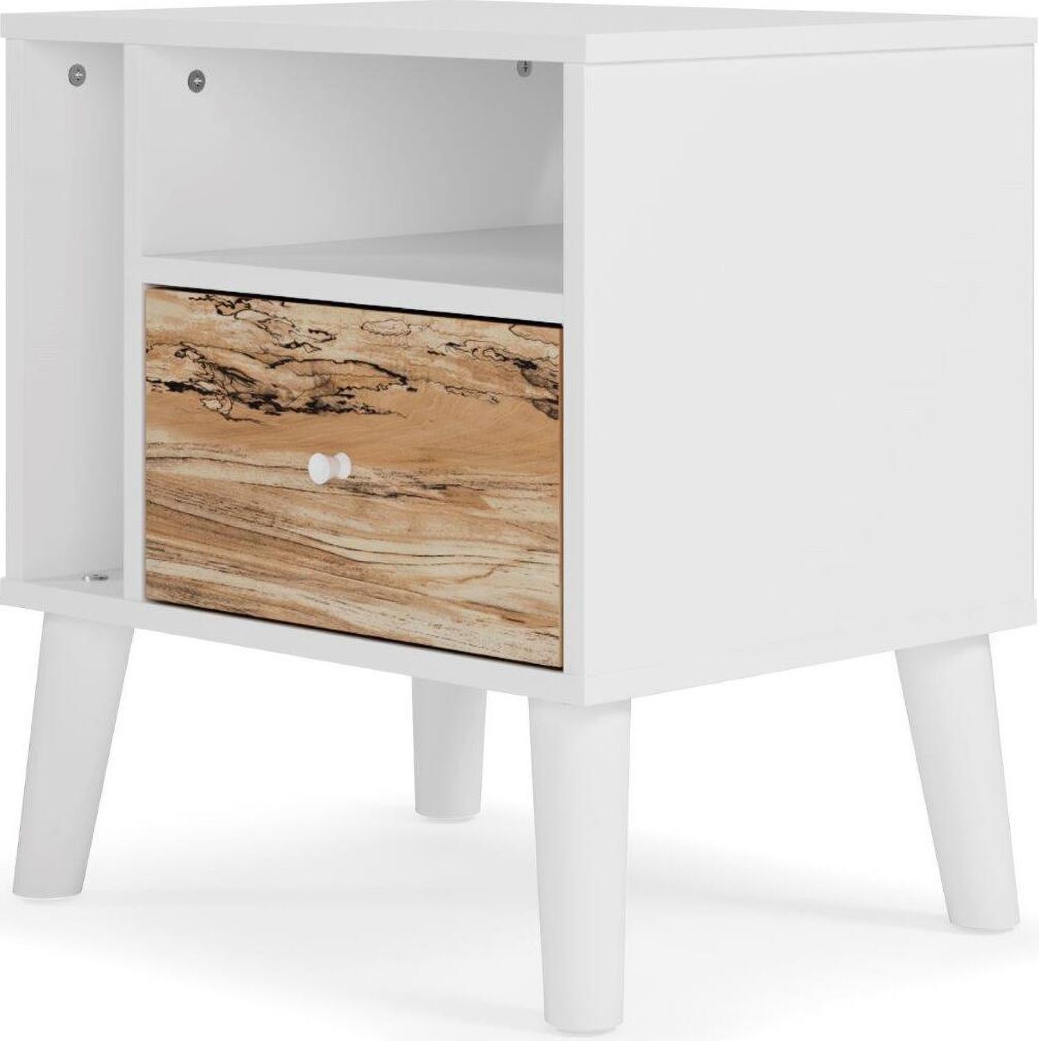 Piperton Two-Tone Brown/White One Drawer Night Stand EB1221291
