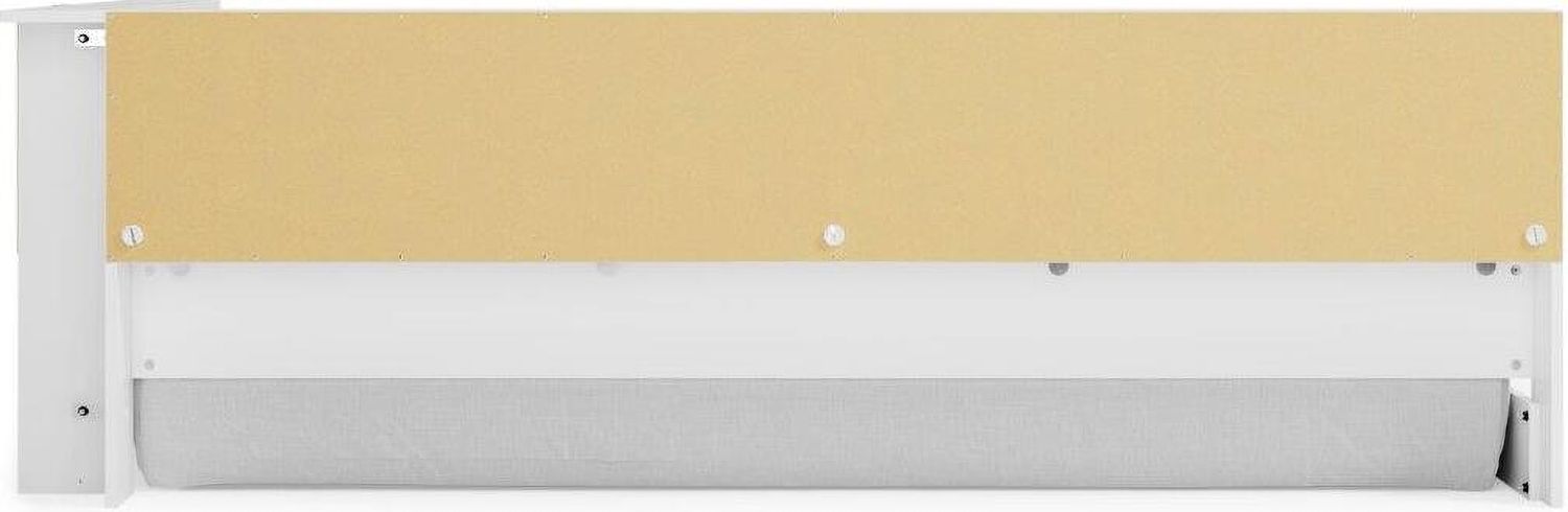 Piperton White Twin Bookcase Storage With End Panel EB1221B1