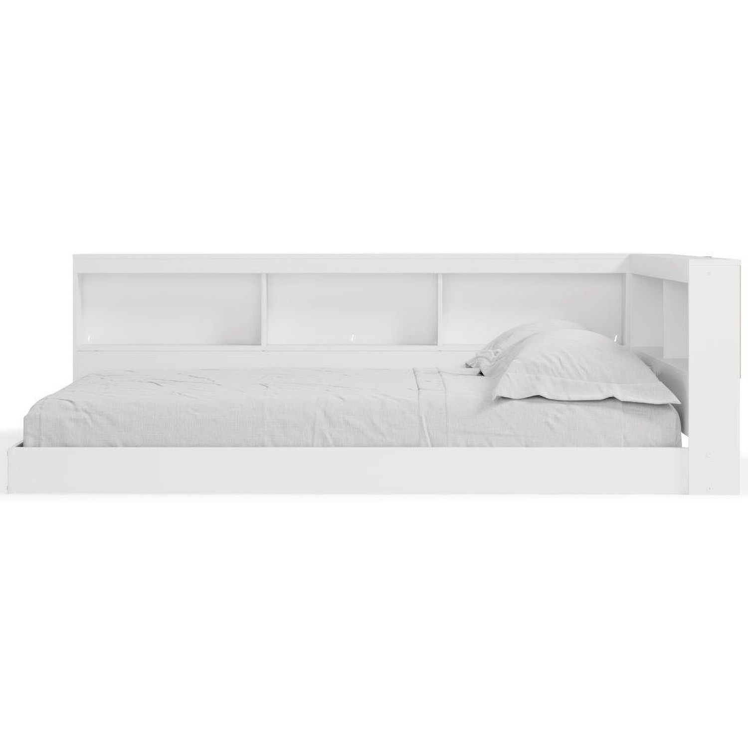 Piperton White Full Bookcase Storage With End Panel EB1221B2
