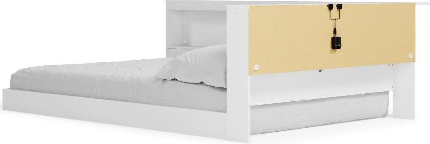 Piperton White Full Bookcase Storage With End Panel EB1221B2