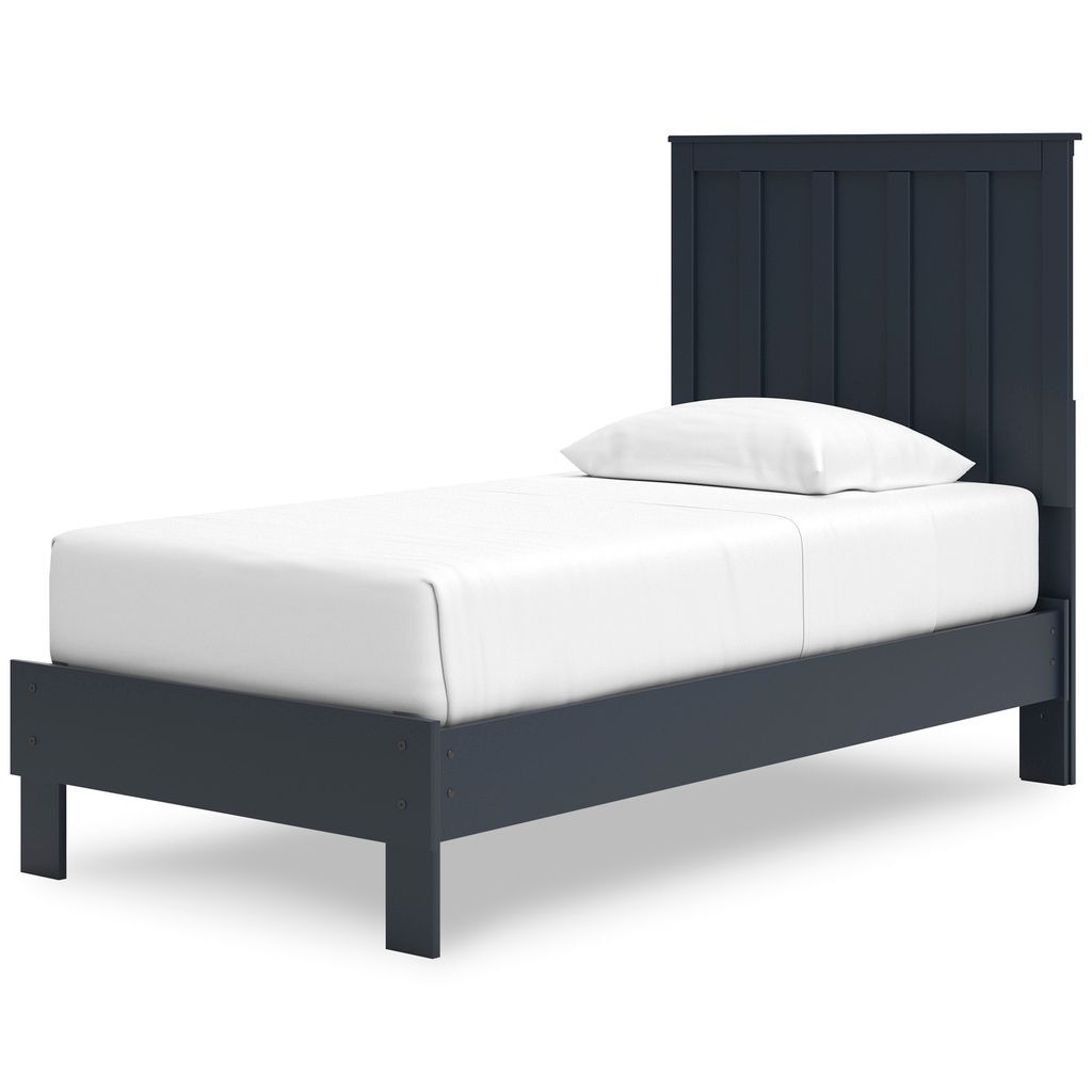 Simmenfort Twin Panel Headboard In Navy Blue EB1528155