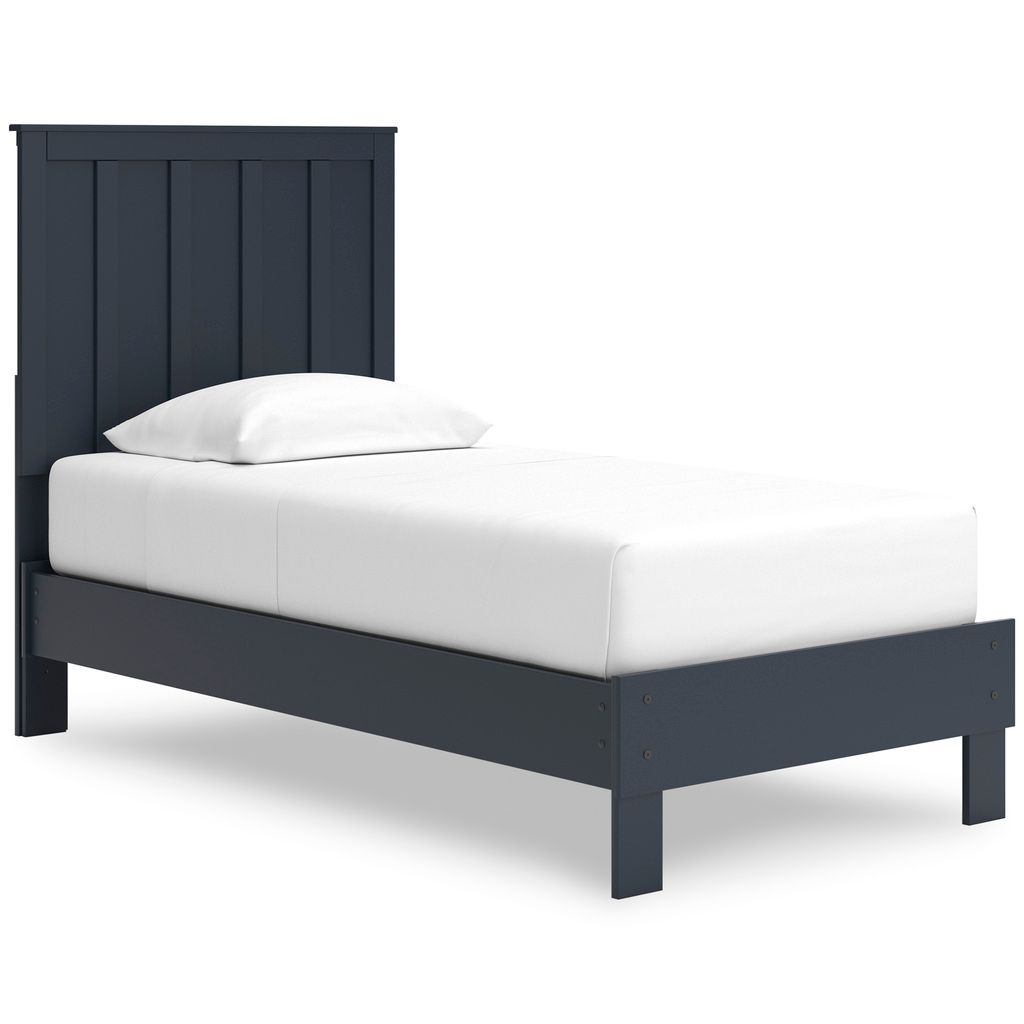 Simmenfort Twin Panel Headboard In Navy Blue EB1528155