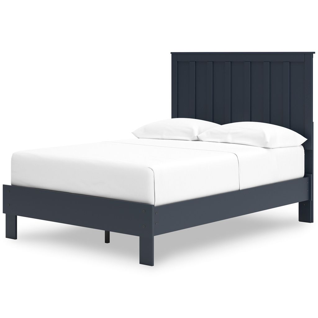 Simmenfort Full Panel Headboard In Navy Blue EB1528156