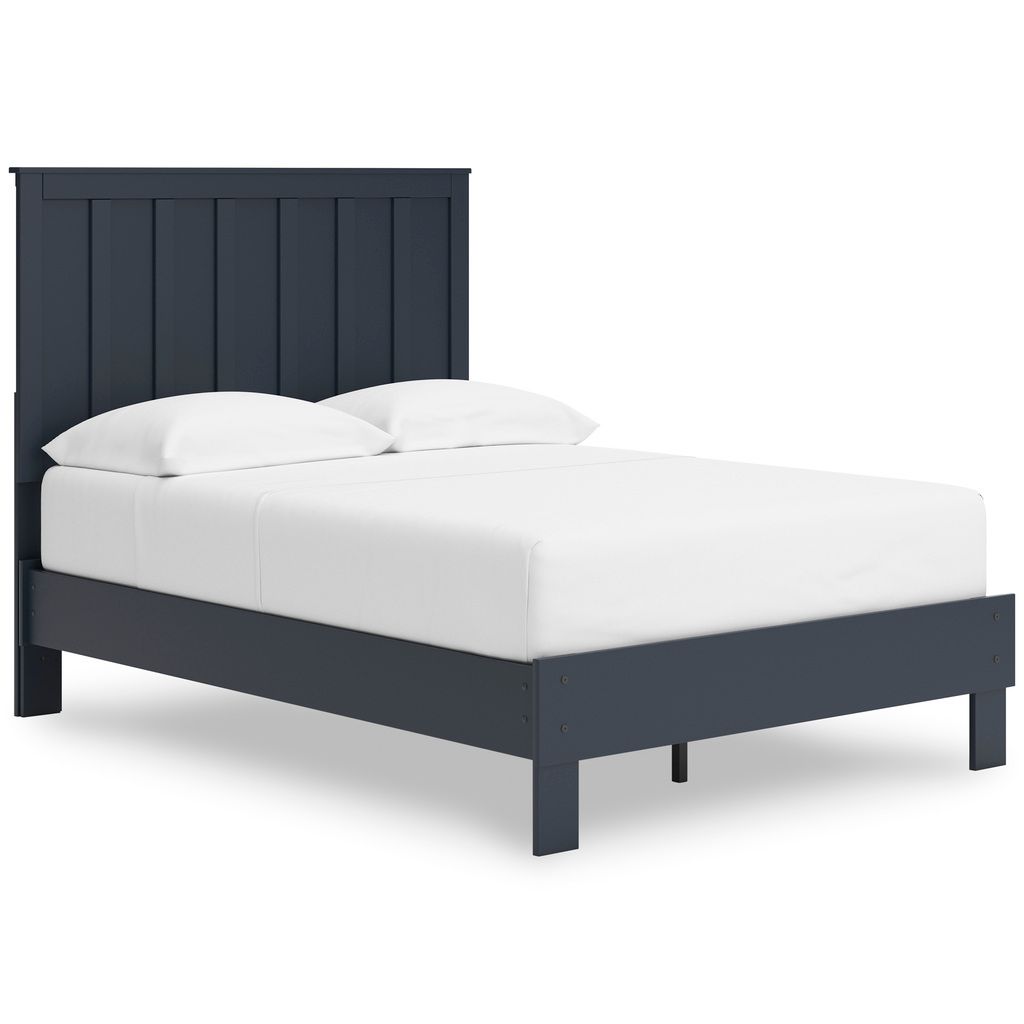 Simmenfort Full Panel Headboard In Navy Blue EB1528156