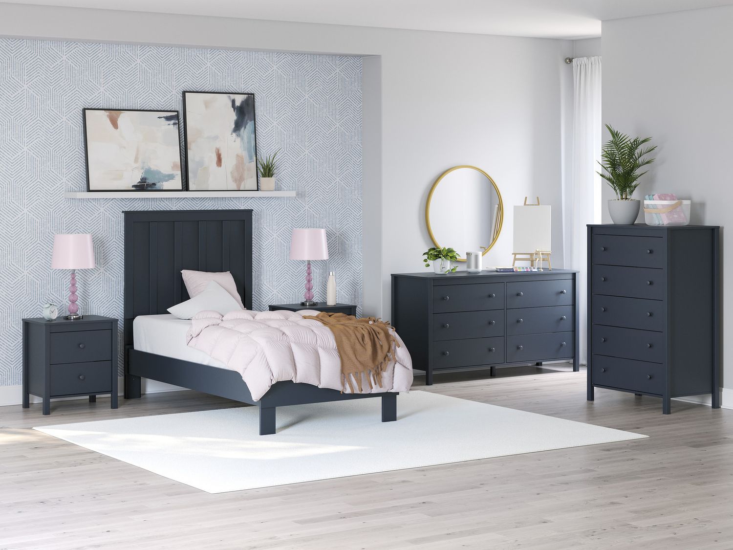 Simmenfort Dresser In Navy Blue EB1528231