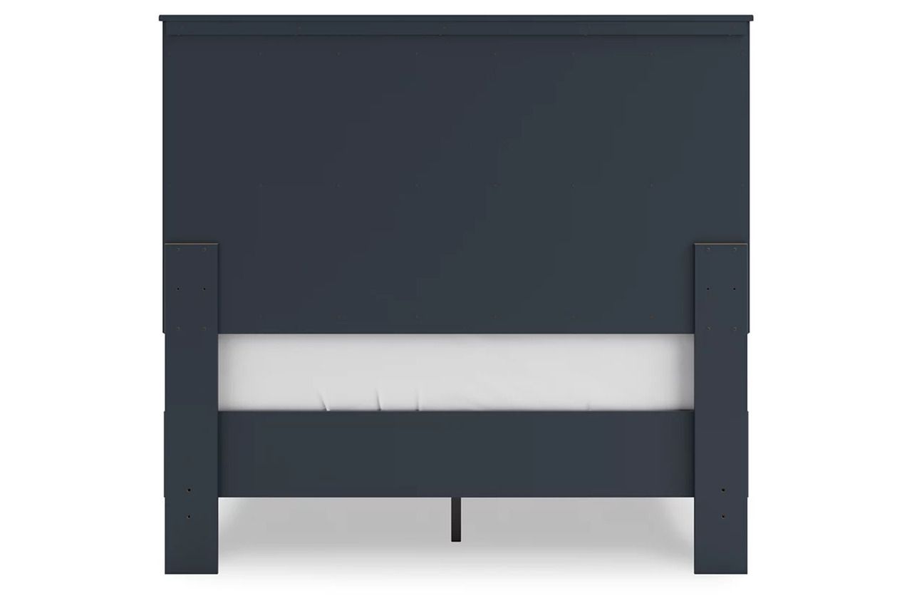 Simmenfort Full Platform Bed In Navy Blue EB1528B2