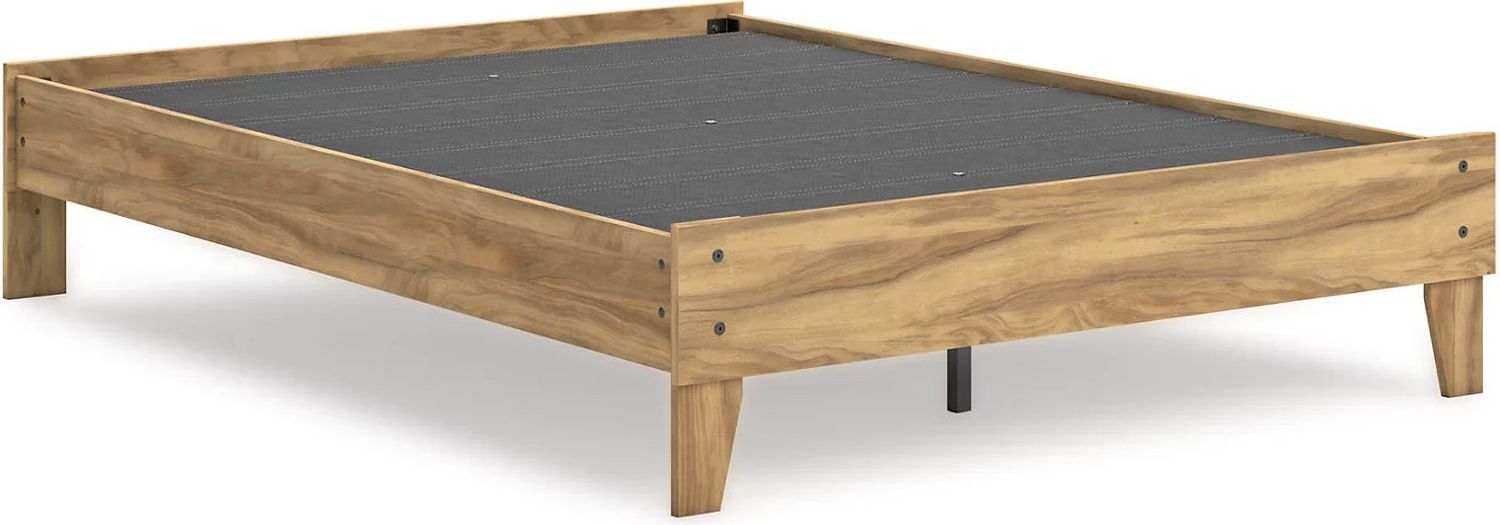 Bermacy Full Platform Bed In Light Brown EB1760112