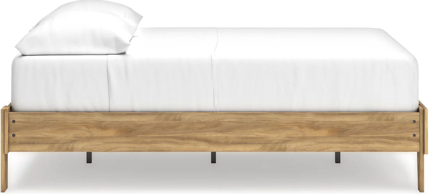 Bermacy Full Platform Bed In Light Brown EB1760112