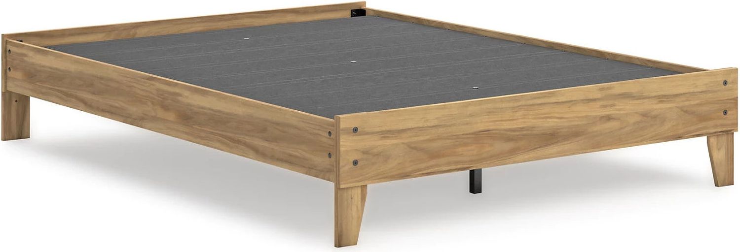 Bermacy Queen Platform Bed In Light Brown EB1760113