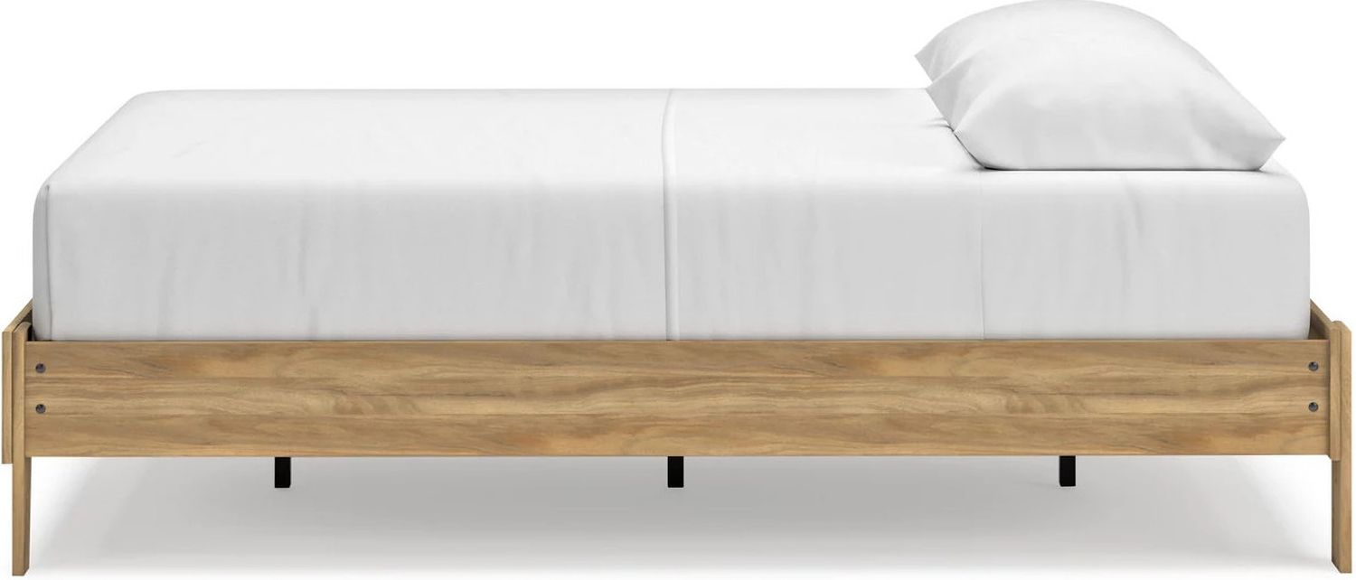 Bermacy Queen Platform Bed In Light Brown EB1760113