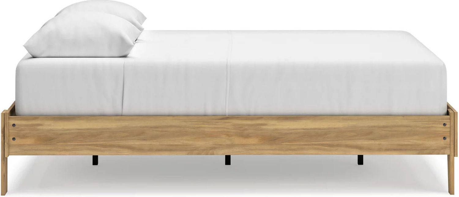 Bermacy Queen Platform Bed In Light Brown EB1760113