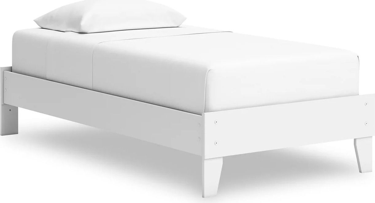 Hallityn Twin Platform Bed In White EB1810111