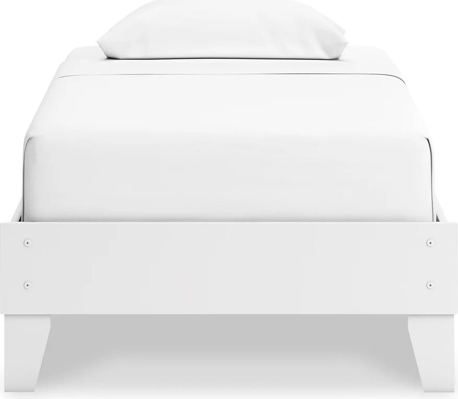 Hallityn Twin Platform Bed In White EB1810111