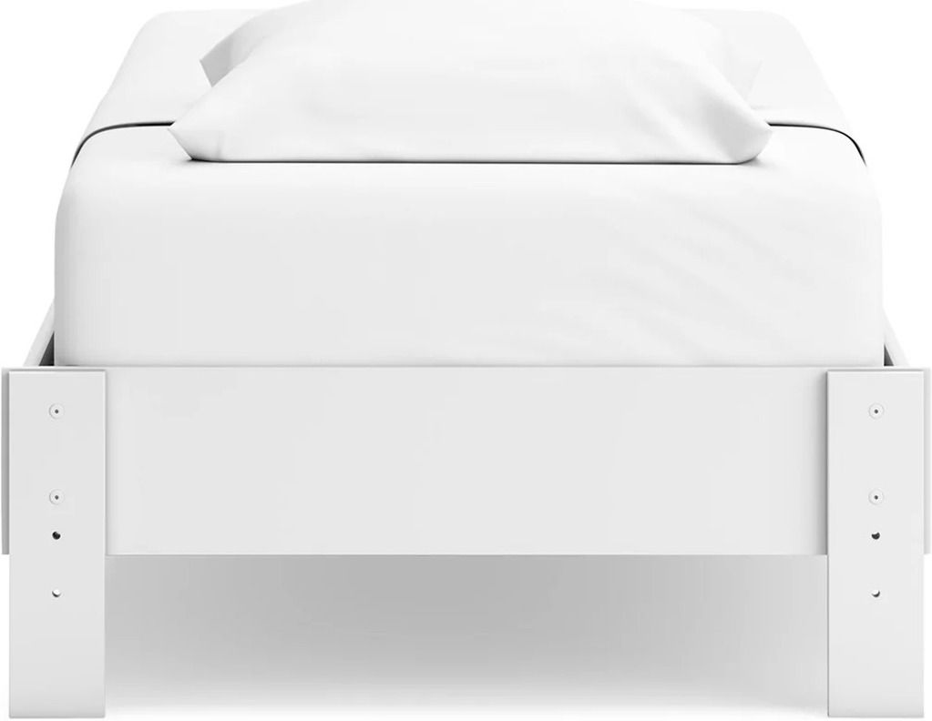 Hallityn Twin Platform Bed In White EB1810111