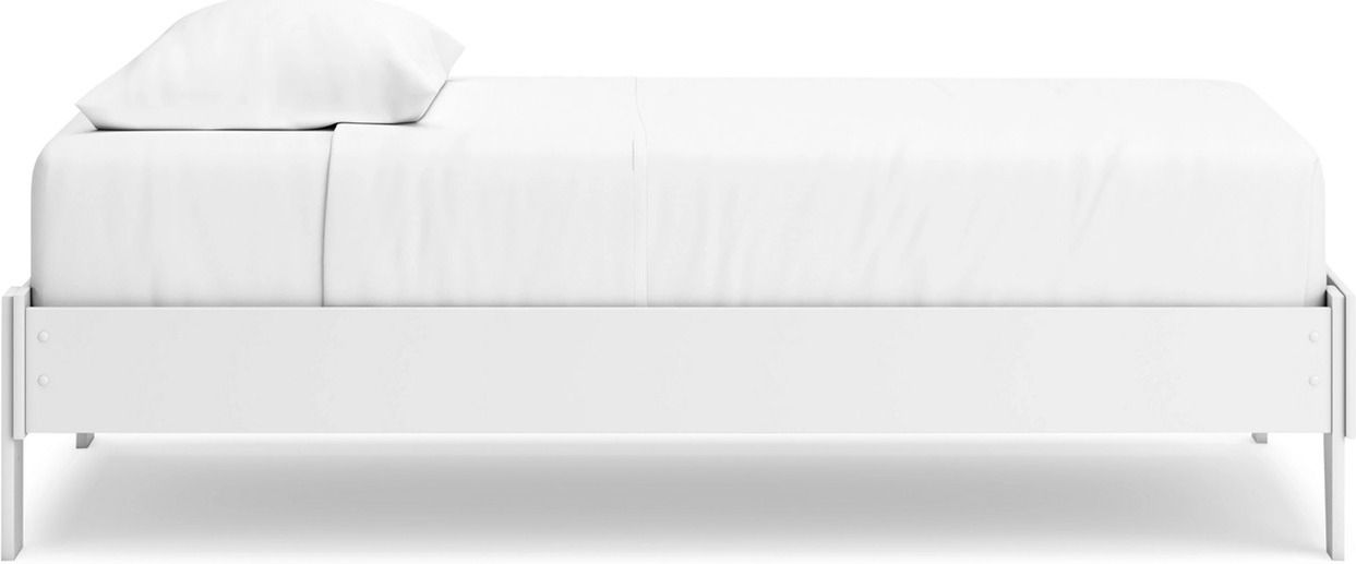 Hallityn Twin Platform Bed In White EB1810111