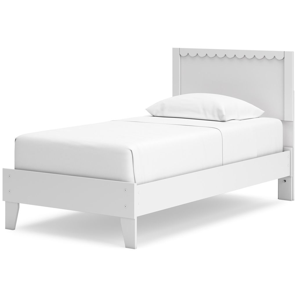 Hallityn Twin Panel Headboard In White EB1810155