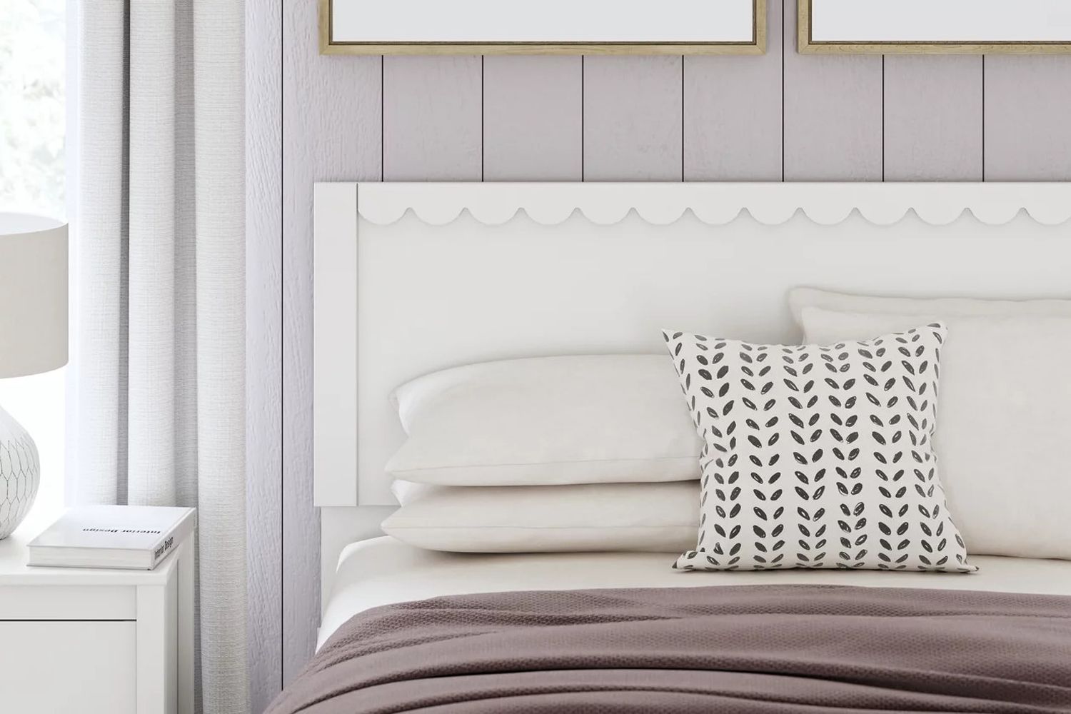 Hallityn Full Panel Headboard In White EB1810156