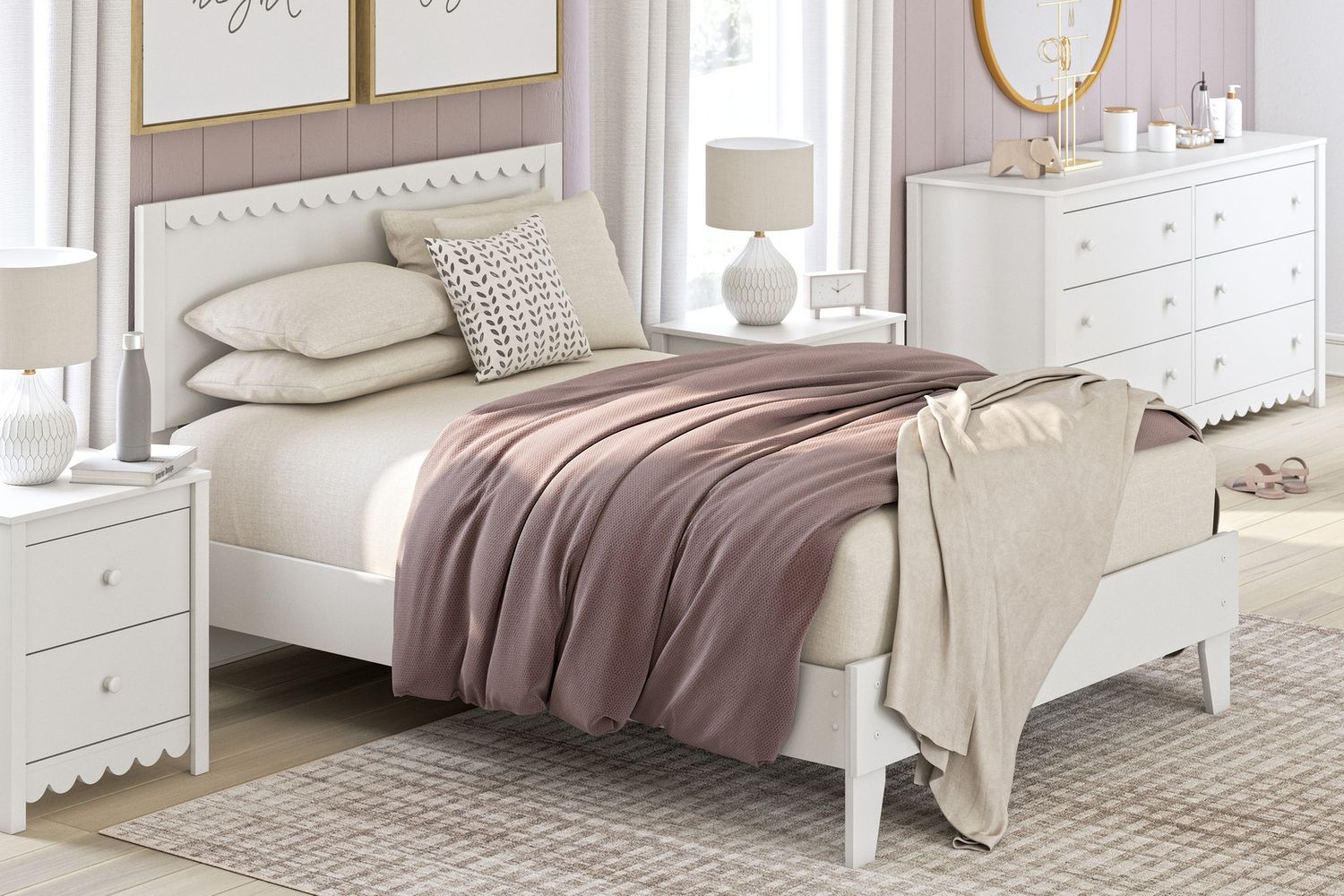 Hallityn Dresser In White EB1810231