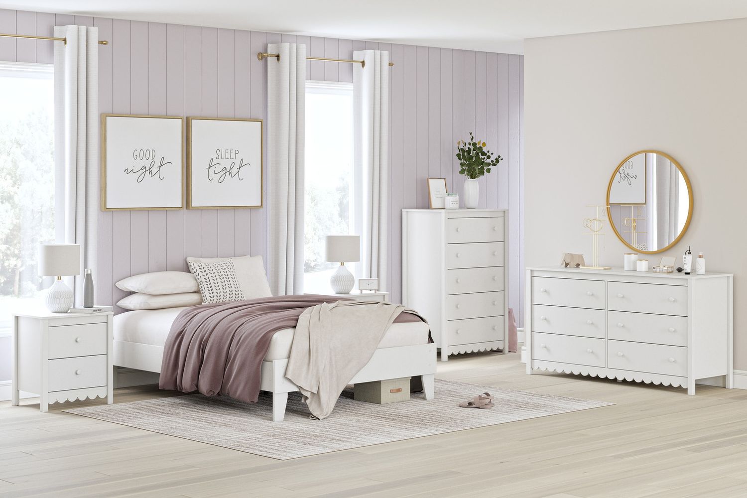 Hallityn Dresser In White EB1810231