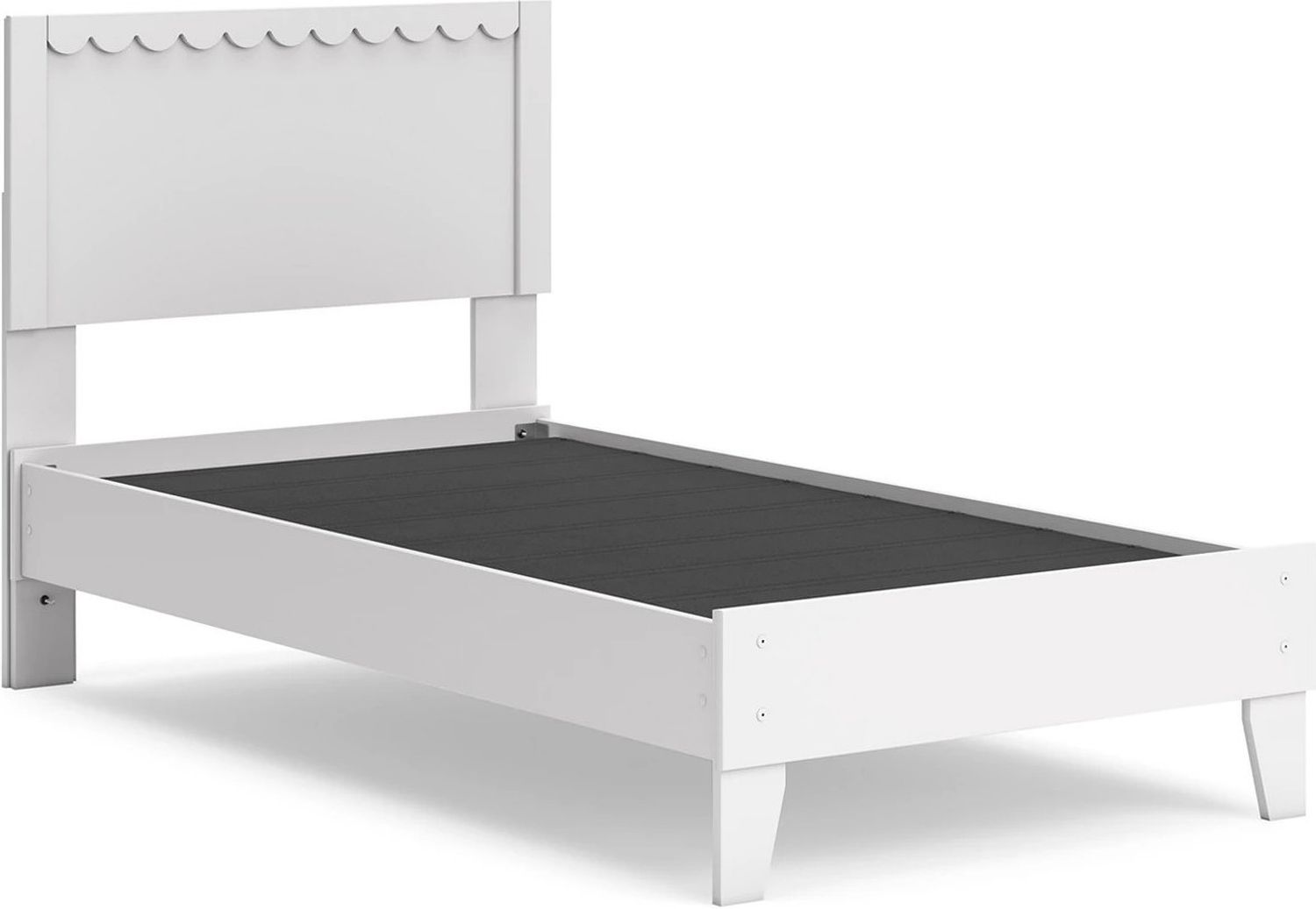 Hallityn Twin Panel Platform Bed In White EB1810B1