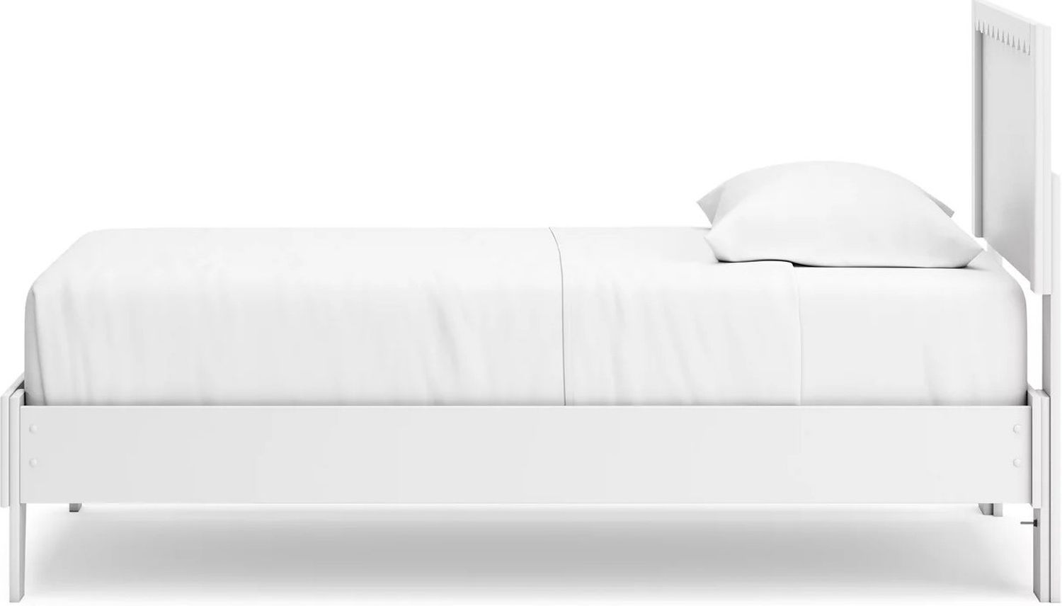 Hallityn Twin Panel Platform Bed In White EB1810B1