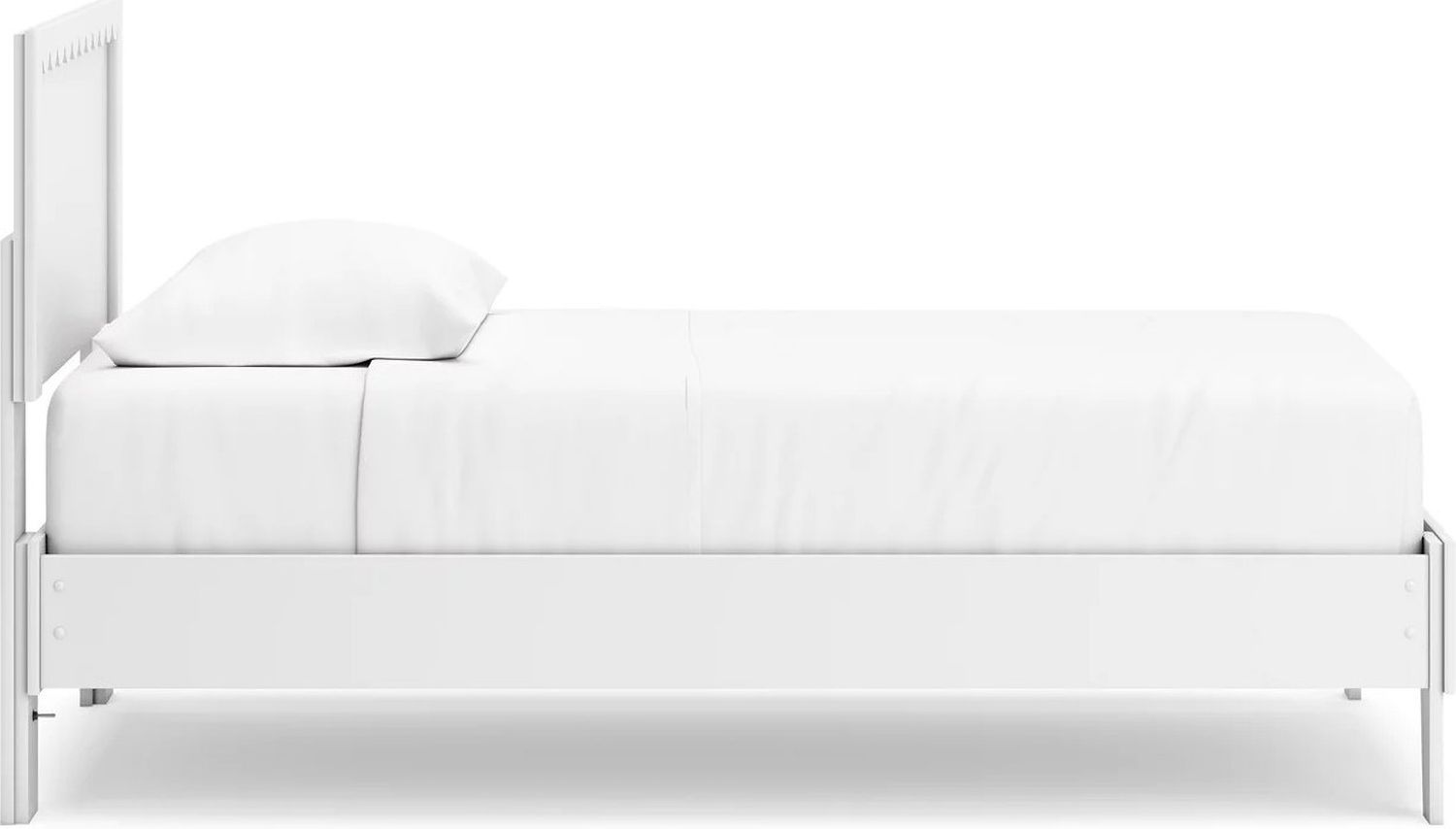 Hallityn Twin Panel Platform Bed In White EB1810B1
