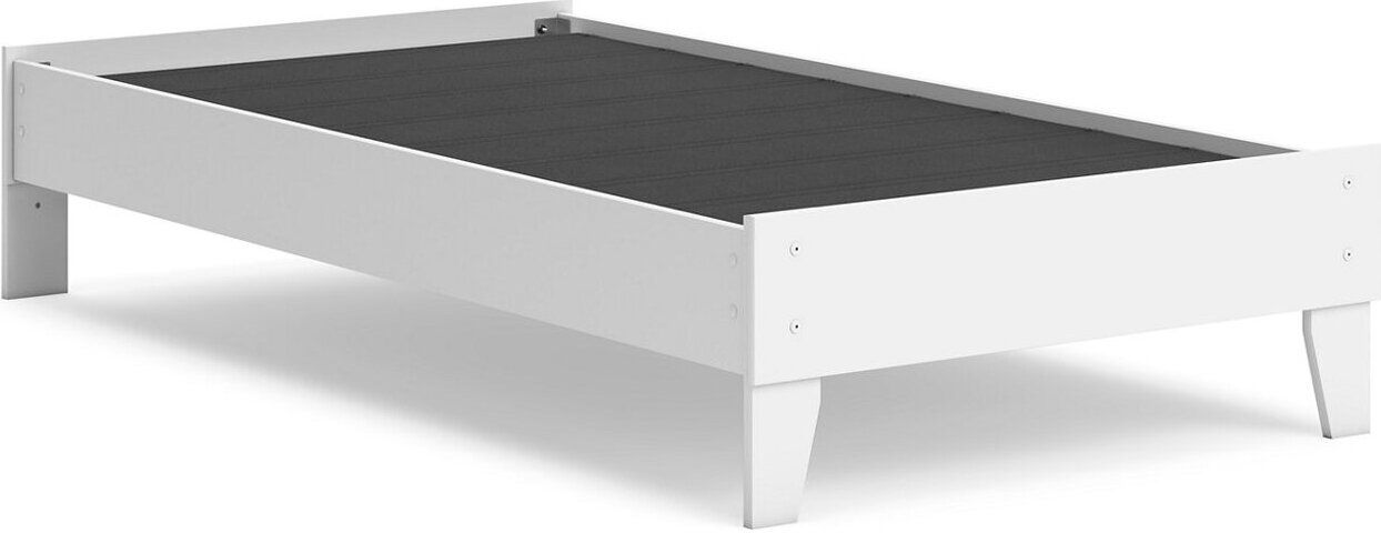 Hallityn Twin Panel Platform Bed In White EB1810B1