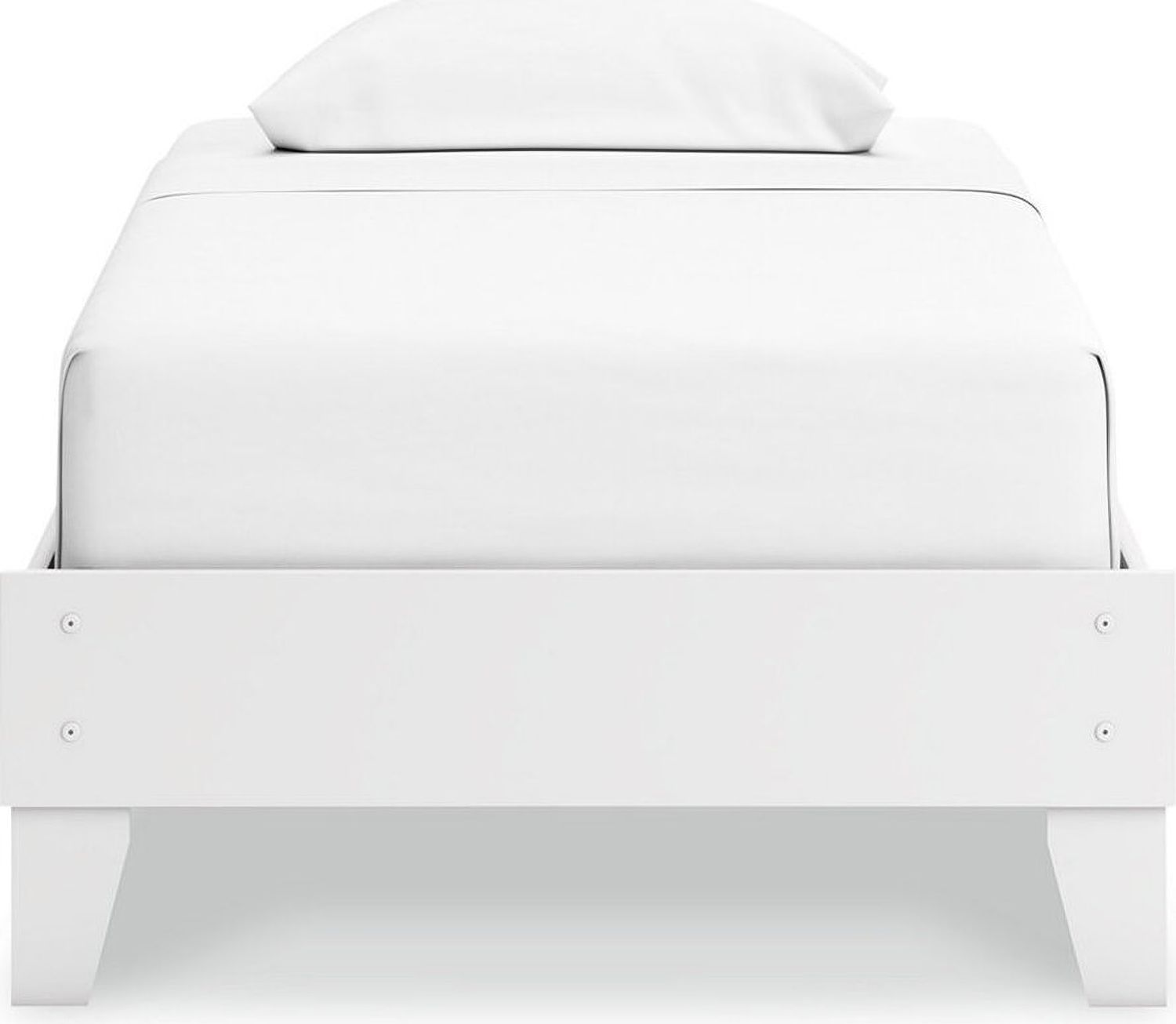 Hallityn Twin Panel Platform Bed In White EB1810B1