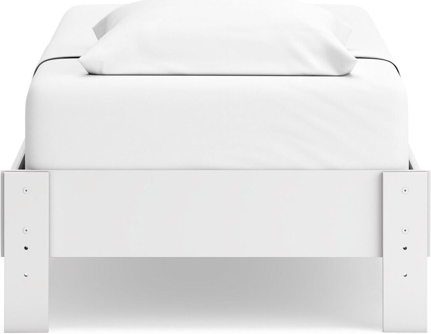 Hallityn Twin Panel Platform Bed In White EB1810B1