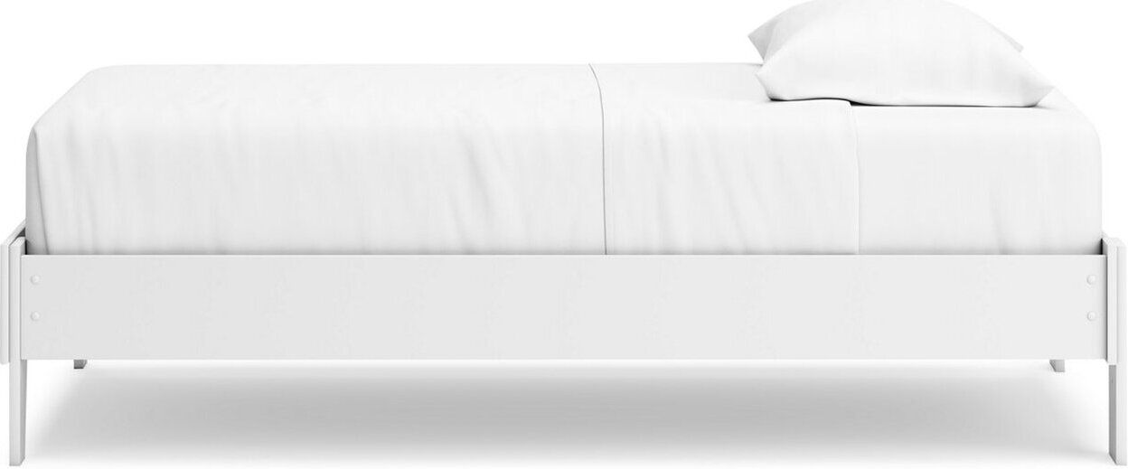 Hallityn Twin Panel Platform Bed In White EB1810B1