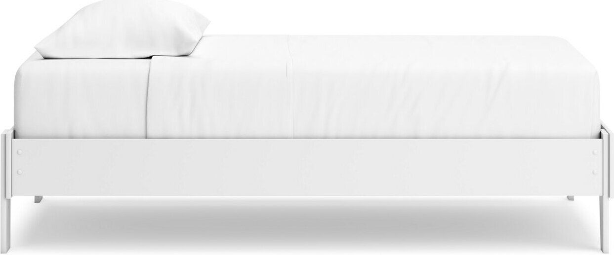 Hallityn Twin Panel Platform Bed In White EB1810B1