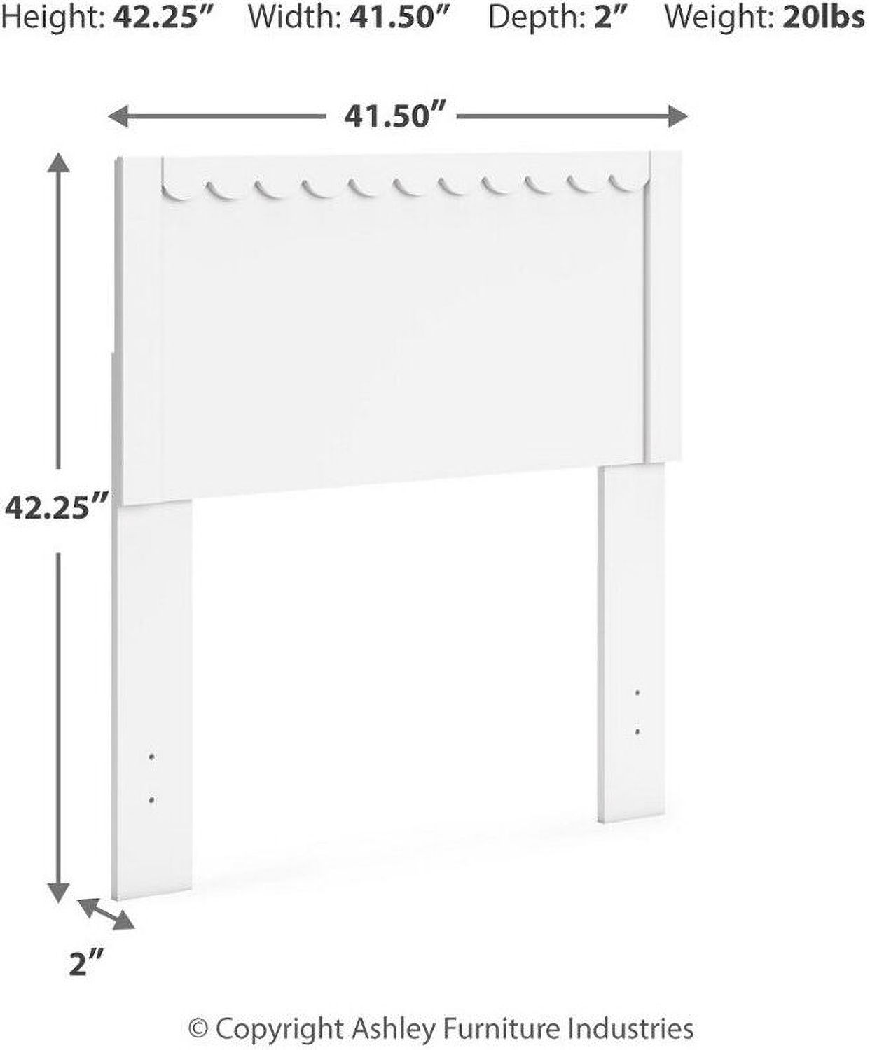 Hallityn Twin Panel Platform Bed In White EB1810B1