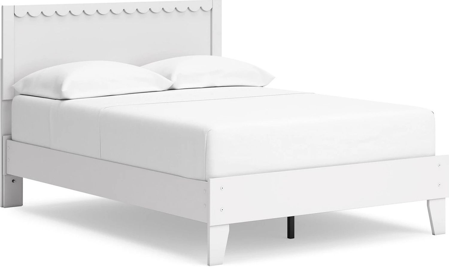 Hallityn Full Panel Platform Bed In White EB1810B2