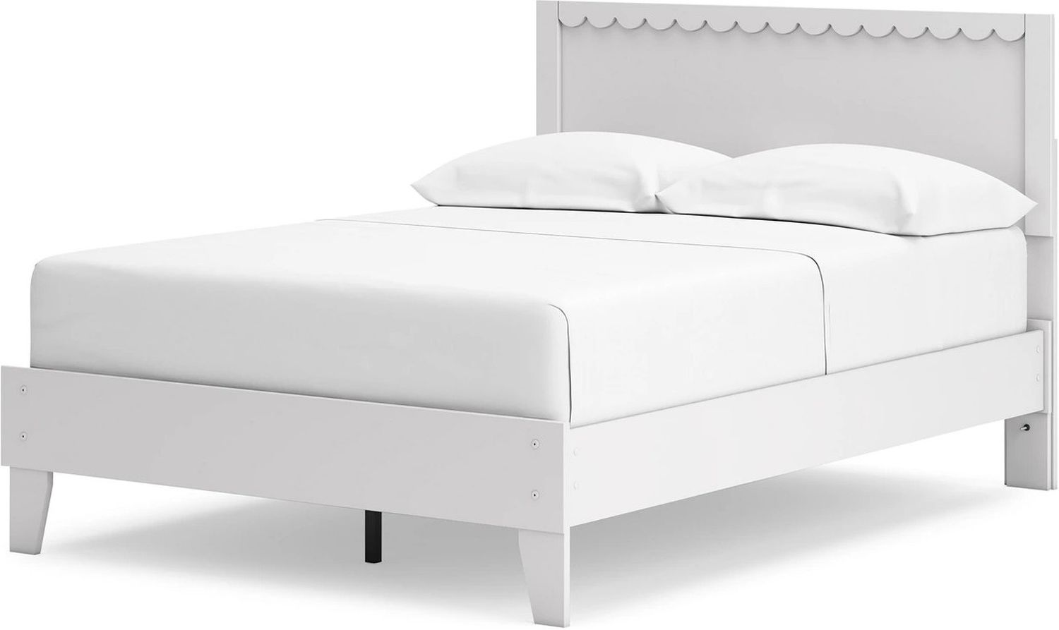 Hallityn Full Panel Platform Bed In White EB1810B2
