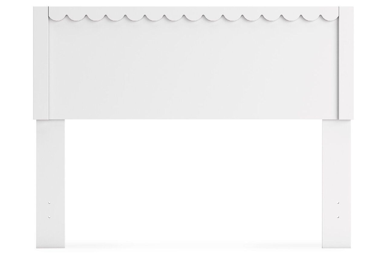 Hallityn Full Panel Platform Bed In White EB1810B2