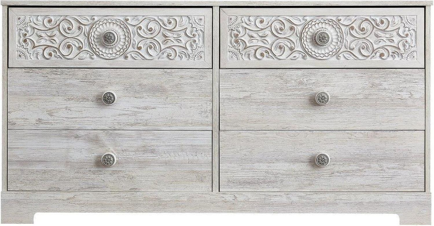 Paxberry Whitewash Six Drawer Dresser EB1811131