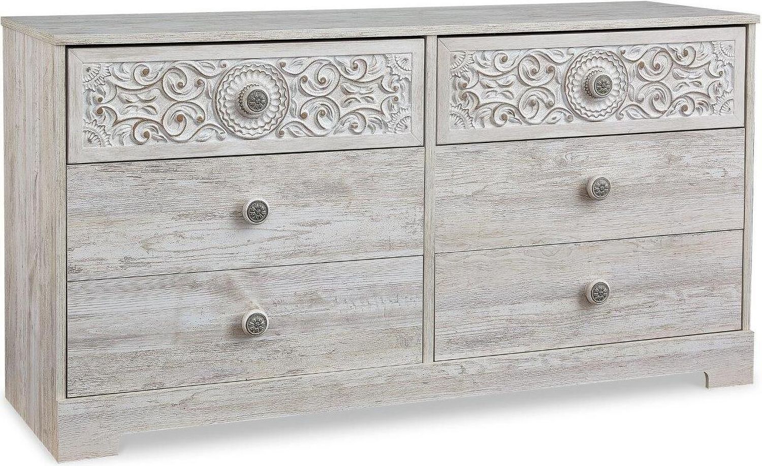 Paxberry Whitewash Six Drawer Dresser EB1811231