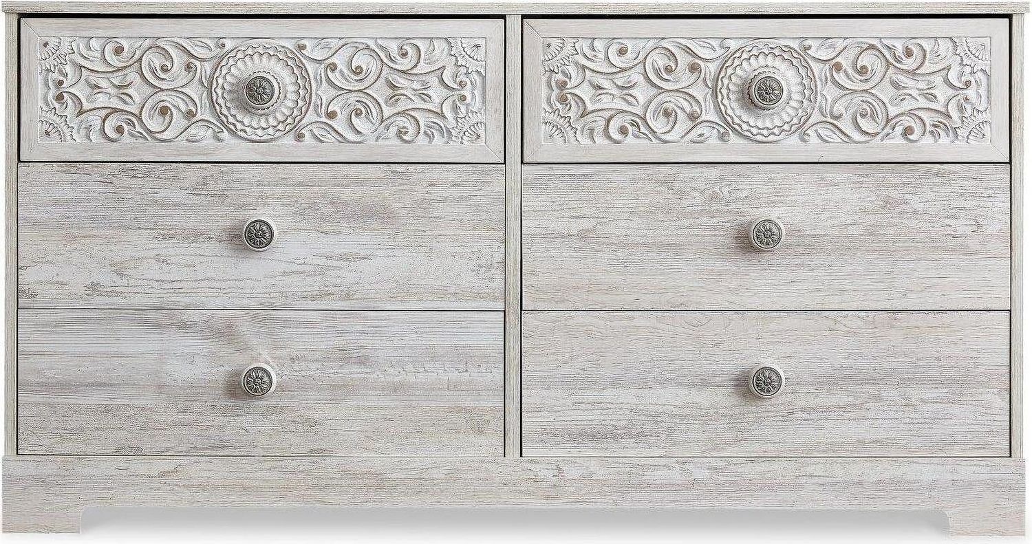 Paxberry Whitewash Six Drawer Dresser EB1811231