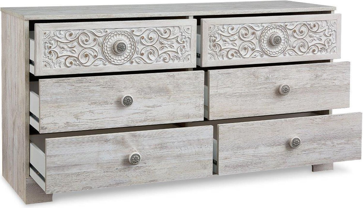 Paxberry Whitewash Six Drawer Dresser EB1811231