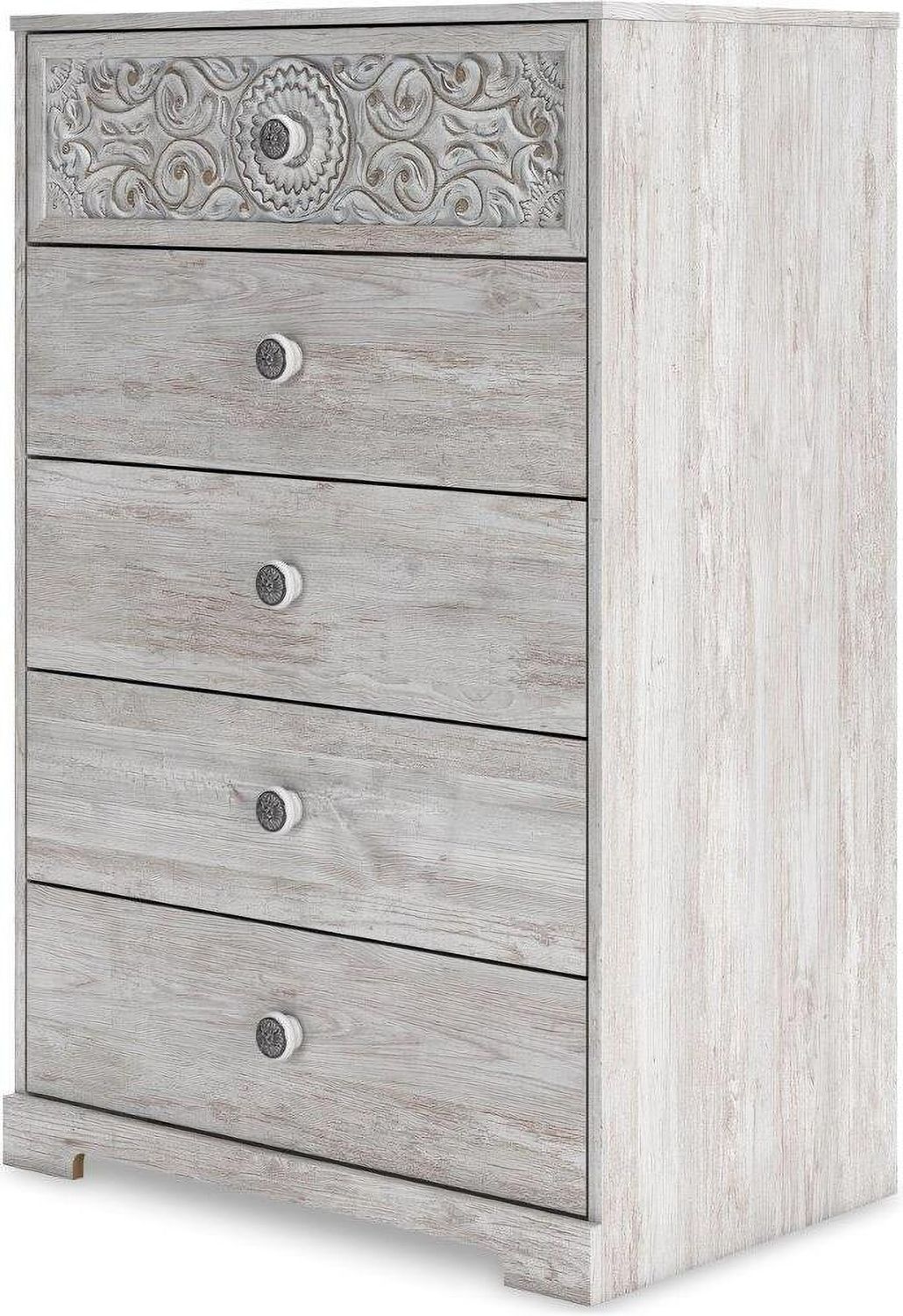 Paxberry Whitewash Five Drawer Chest EB1811245