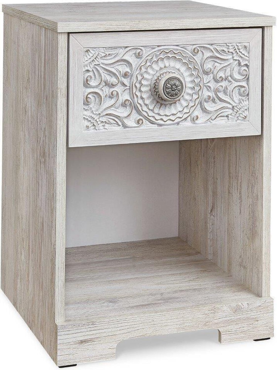 Paxberry Whitewash One Drawer Night Stand EB1811291