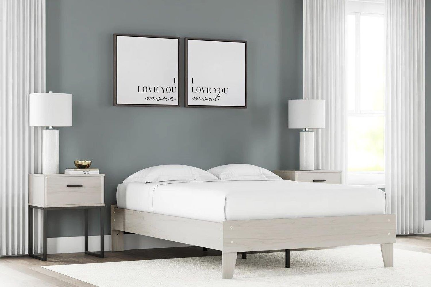 Socalle Light Natural Full Platform Bed EB1864112